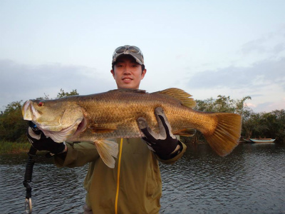 2017.12.28　　　　スリランカ・ゴールデンバラマンディ釣果報告